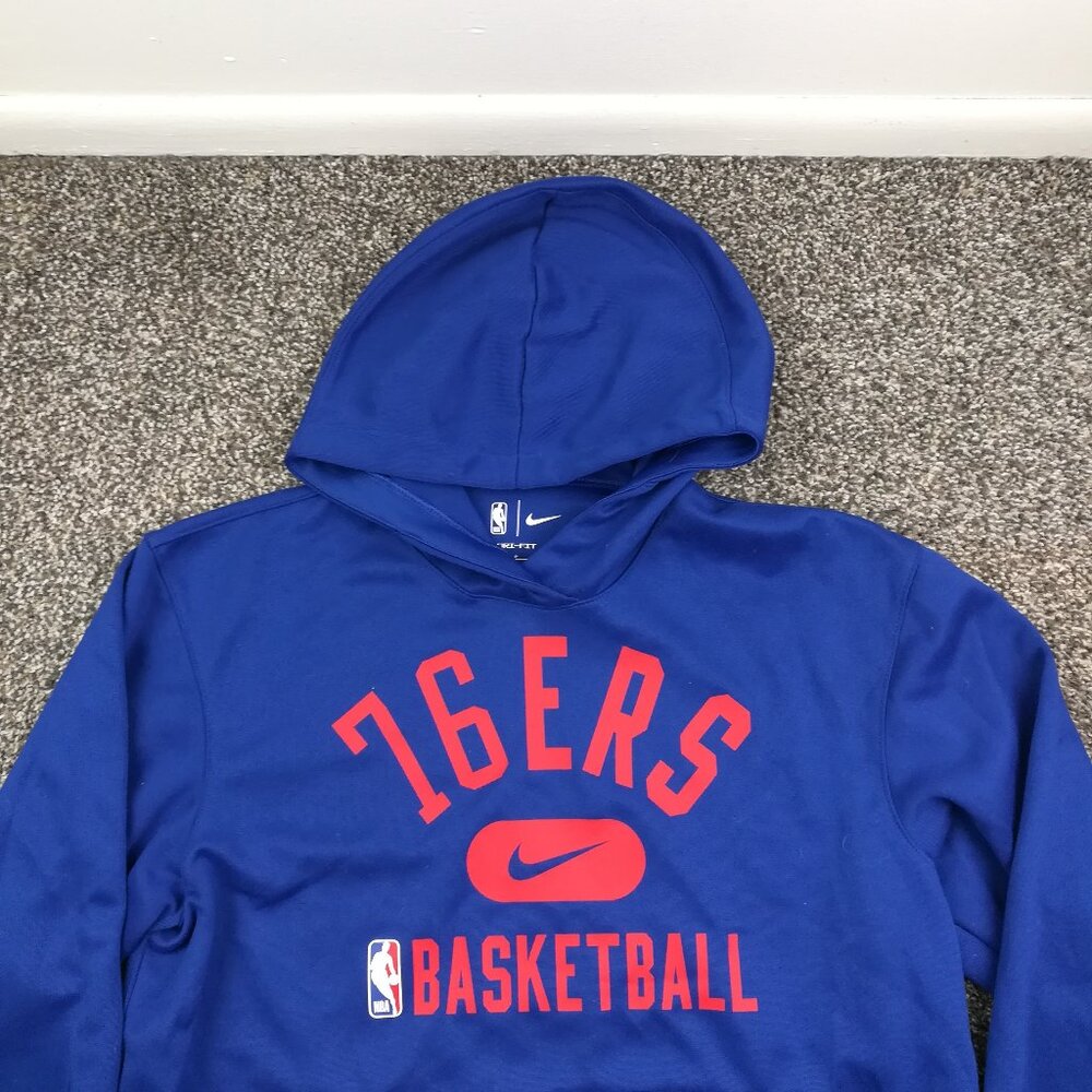 2021 Philadelphia 76ers Hoodie Nike Center Swoosh Sweatshirt Mens Small New?